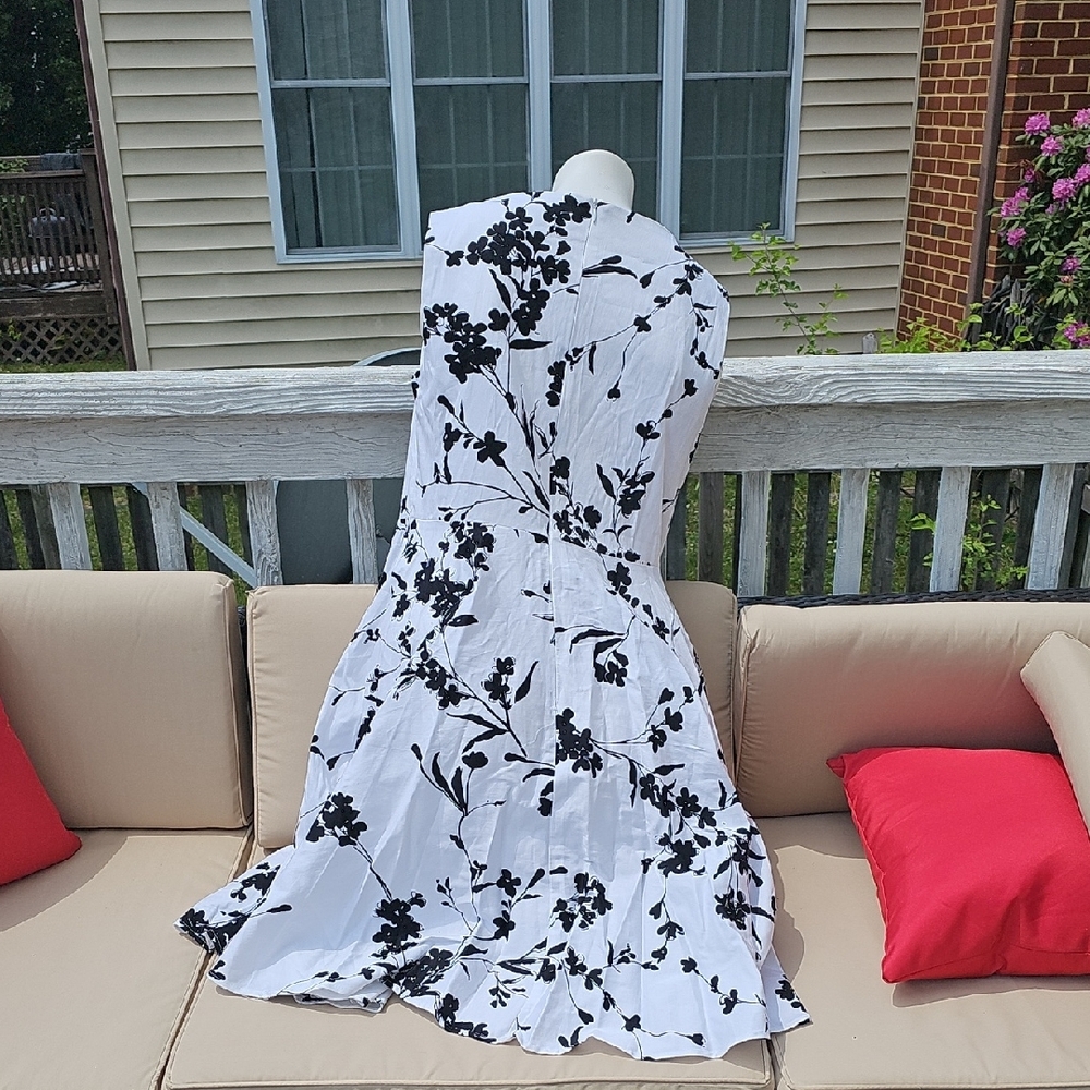 Grace Karin Black and White Fit and Flare Dress - Picture 5 of 9